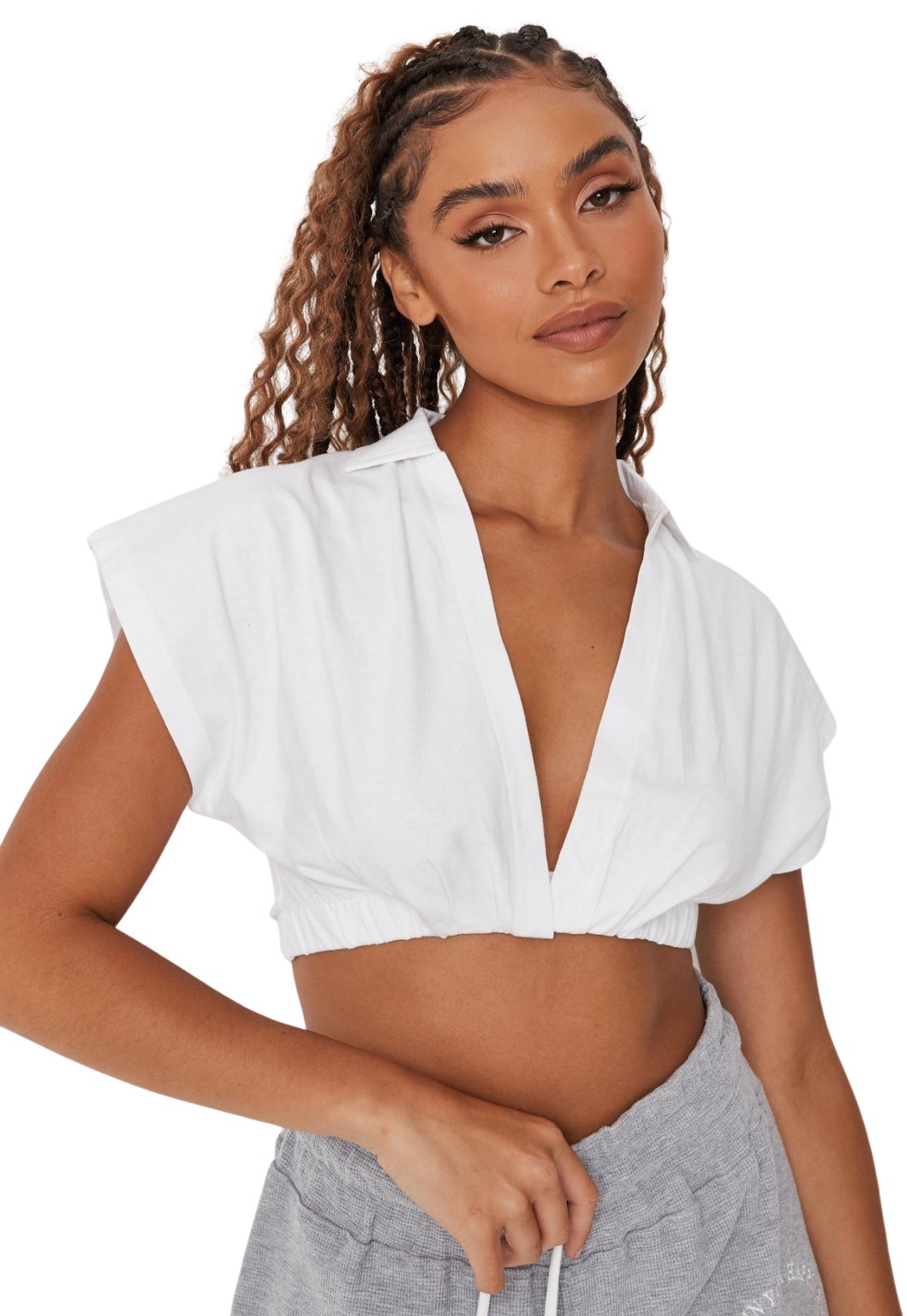 CROP TOP V-NECK