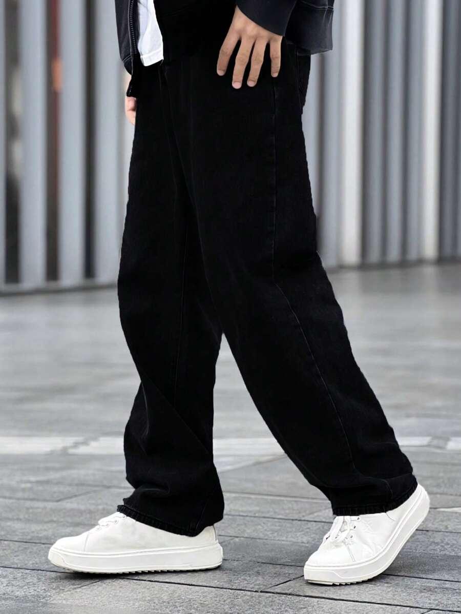 czarne spodnie jeans