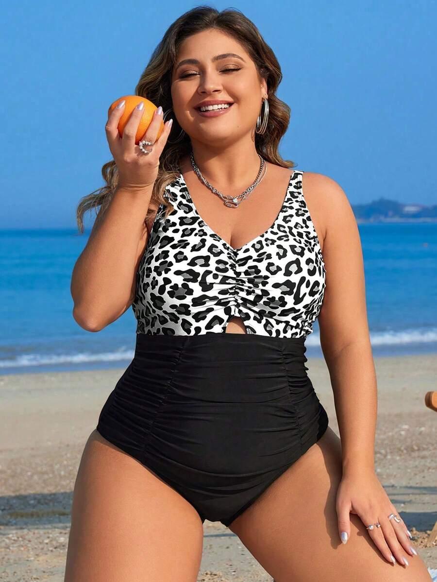 jednoczęściowy strój kąpielowy animal print