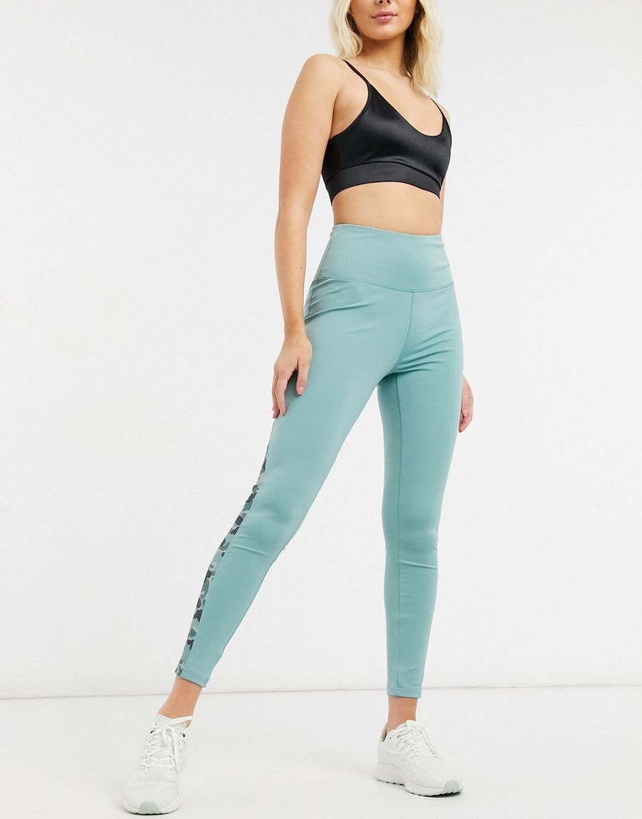 ZIELONE LEGGINSY WYSOKI STAN 
