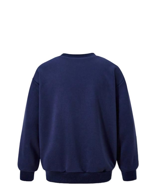 granatowa bluza nadruk 
