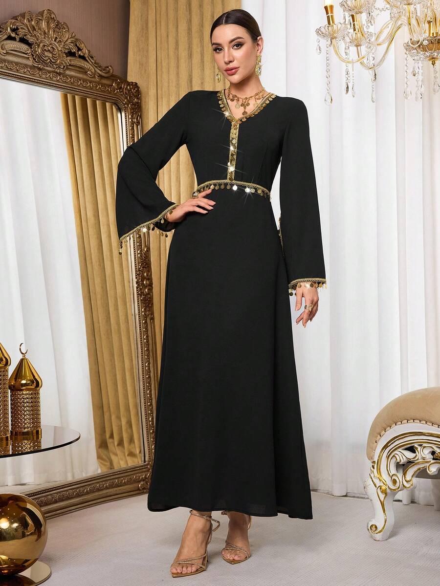 czarna sukienka maxi