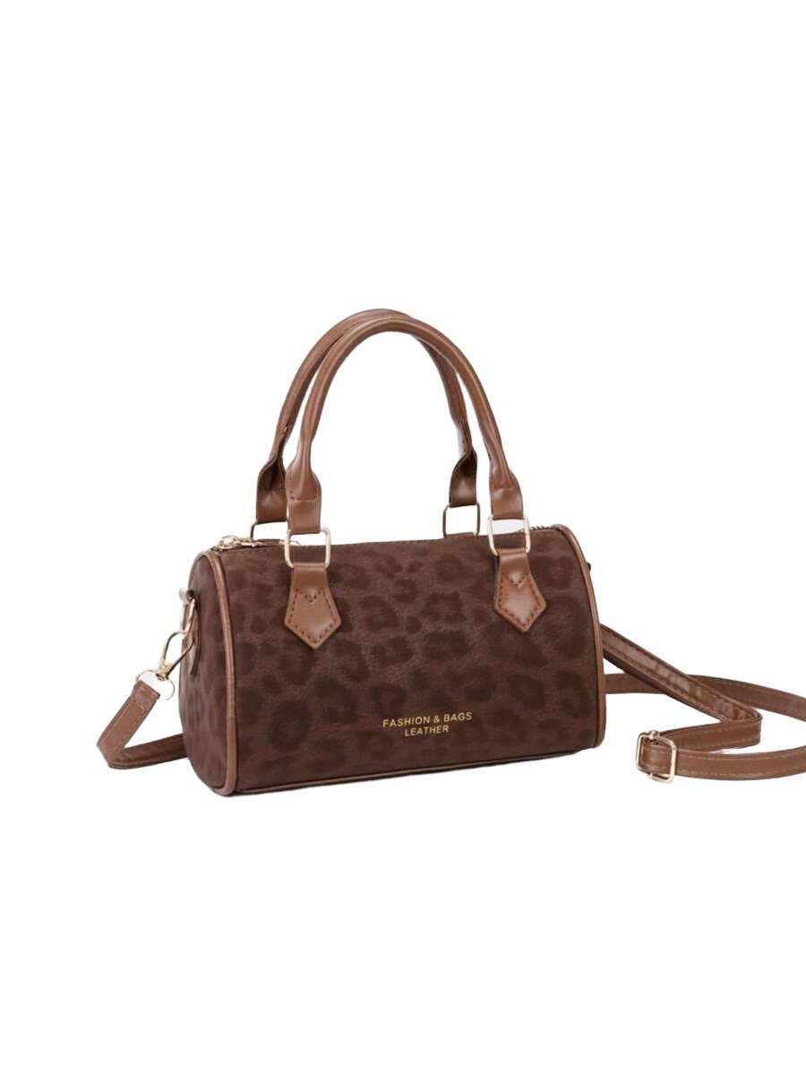 BRĄZOWA TOREBKA ANIMAL PRINT