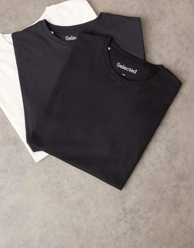 klasyczny t-shirt okrągły dekolt 2-pack