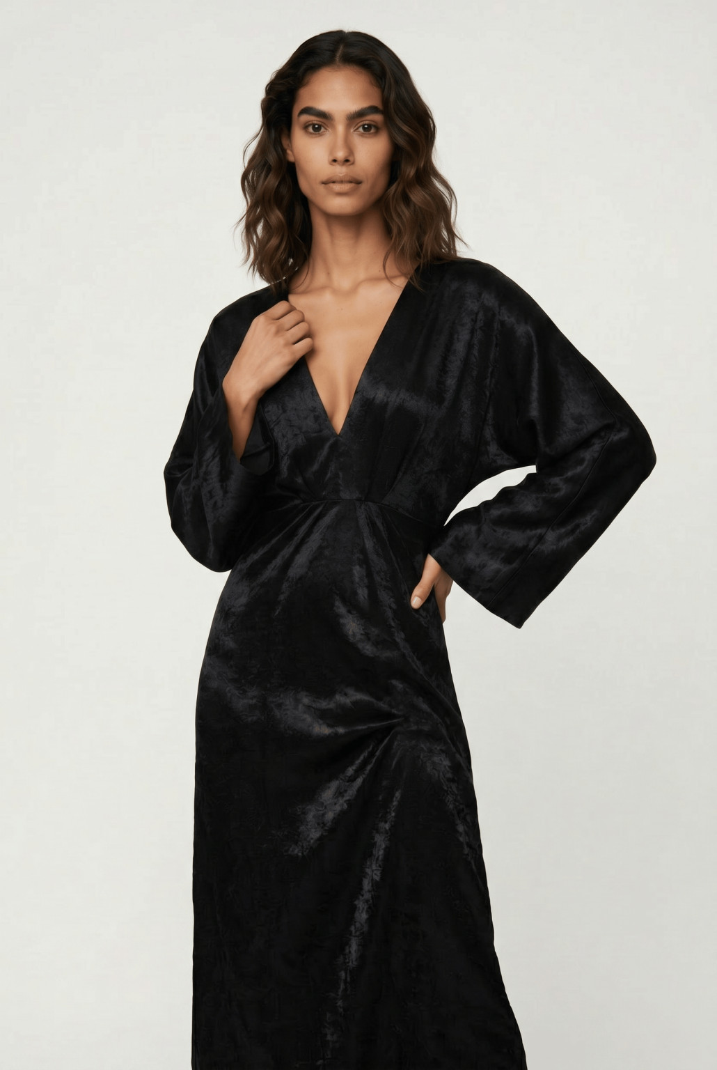 maxi sukienka v neck