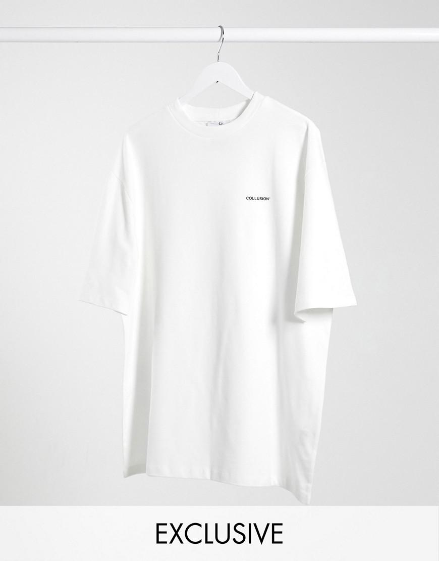 biały t-shirt logo