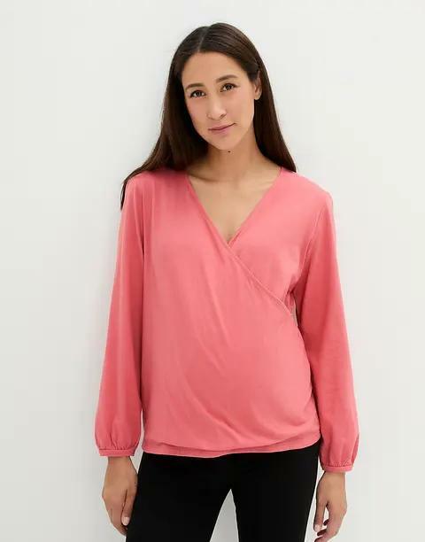 BLUZKA CIĄŻOWA Z DŁUGIM RĘKAWEM V-NECK 