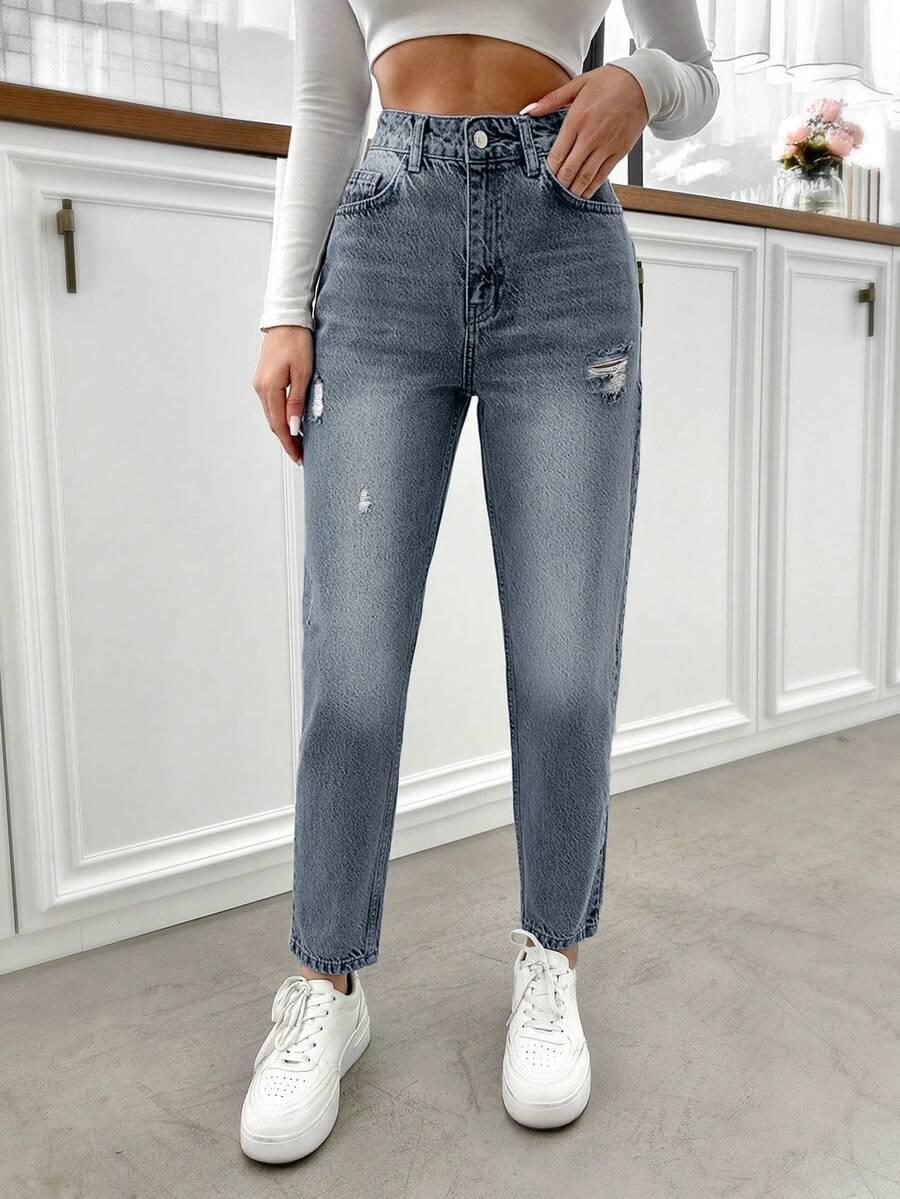 NIEBIESKIE SPODNIE JEANS
