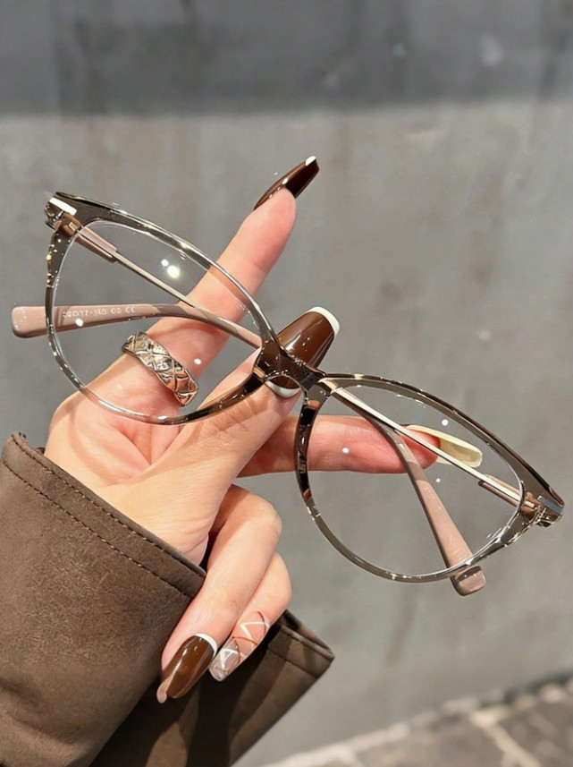 BRĄZOWE OKULARY ZERÓWKI
