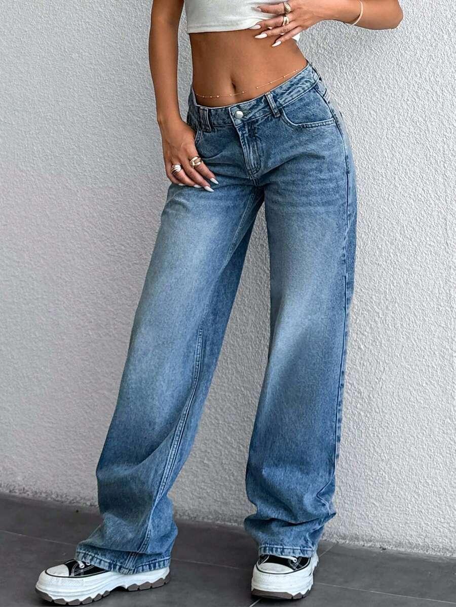 NIEBIESKIE SPODNIE JEANS