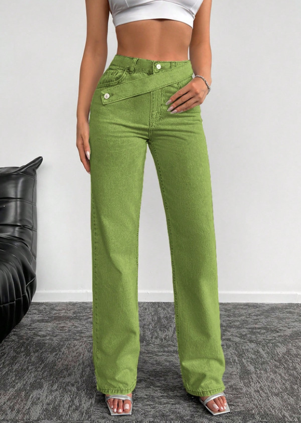 PROSTE SPODNIE JEANS WYSOKI STAN 