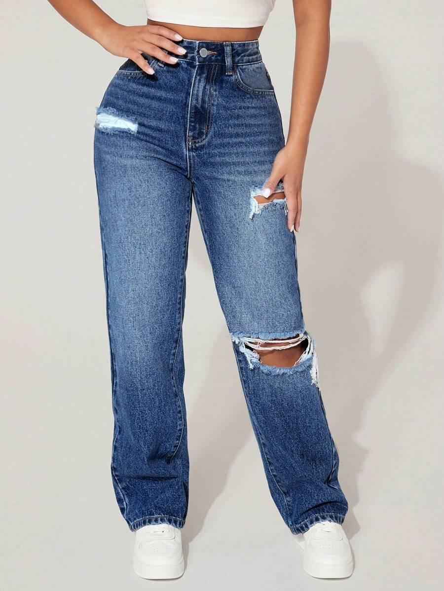 niebieskie spodnie jeans