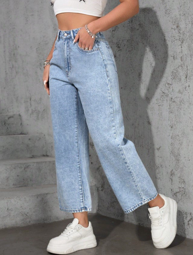 NIEBIESKIE SPODNIE JEANS 