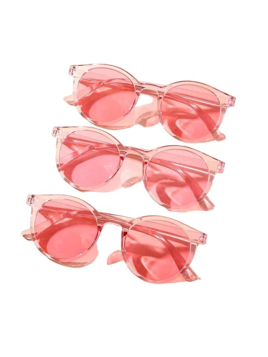 różowe okulary przeciwsłoneczne 3-pack