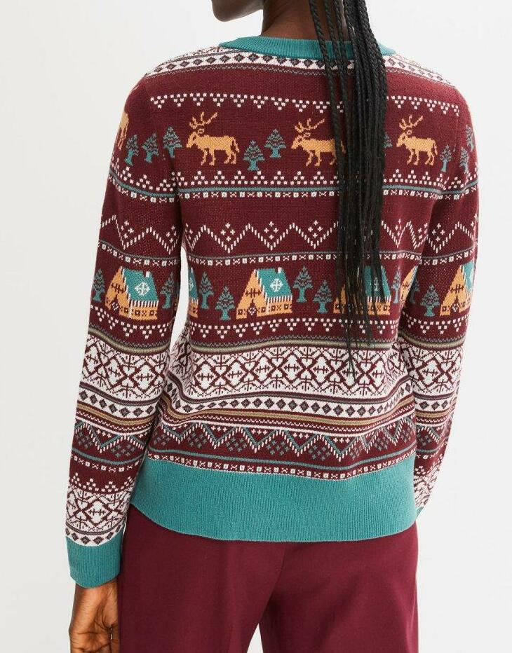 SWETER DAMSKI WZÓR ZIMOWY