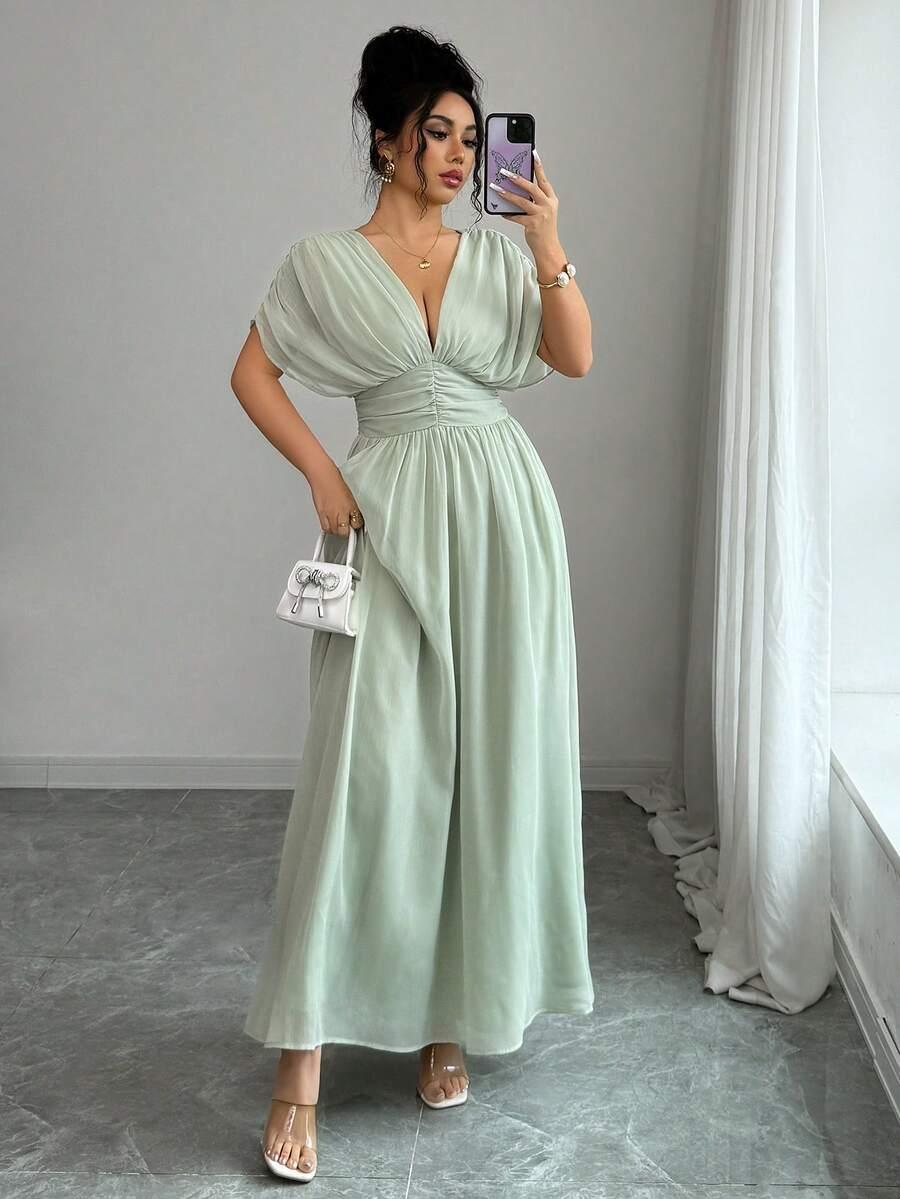 ZIELONA SUKIENKA MAXI