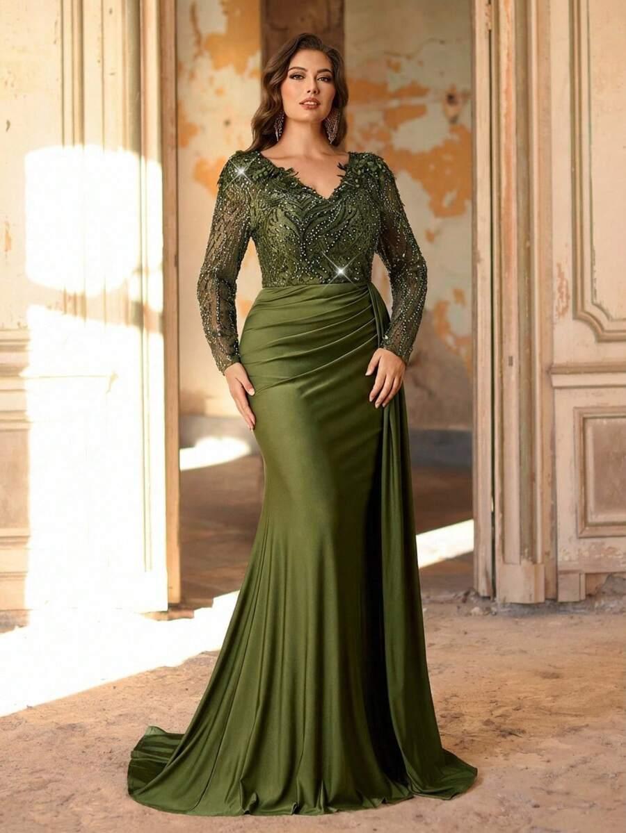 zielona maxi sukienka