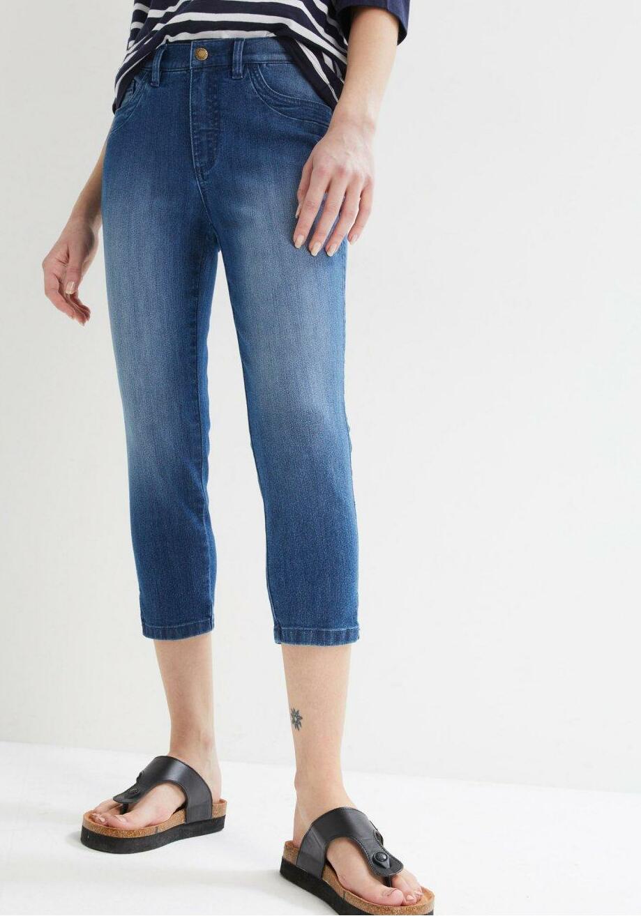 NIEBIESKIE SPODNIE JEANS 3/4