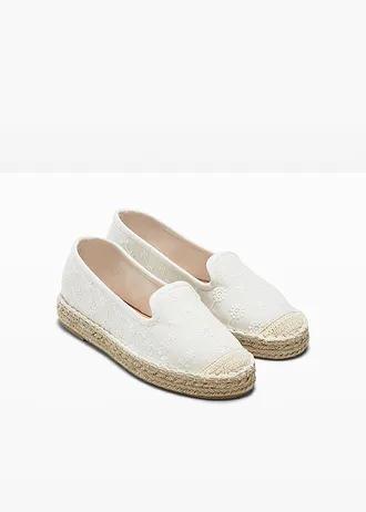 ESPADRYLE DAMSKIE TKANINA KREMOWE
