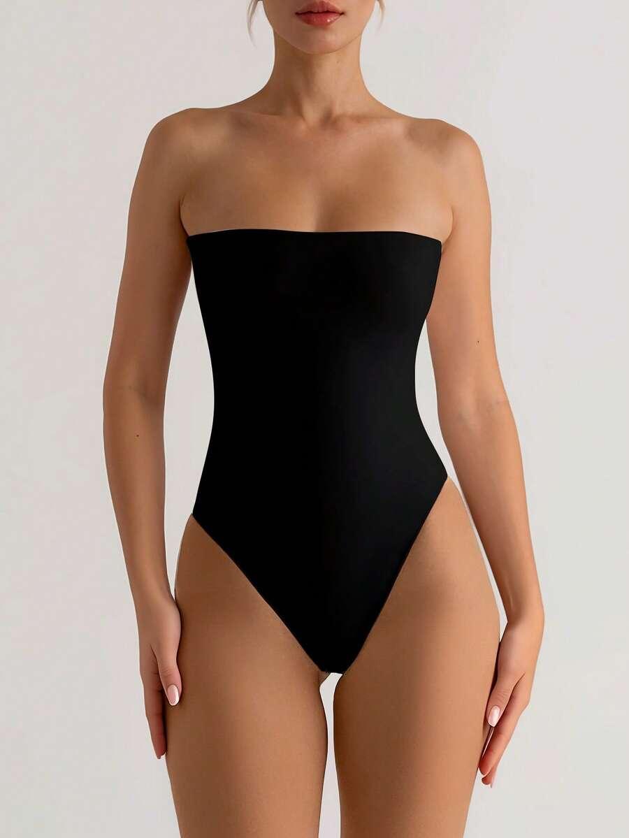CZARNE BODY ODKRYTE RAMIONA 