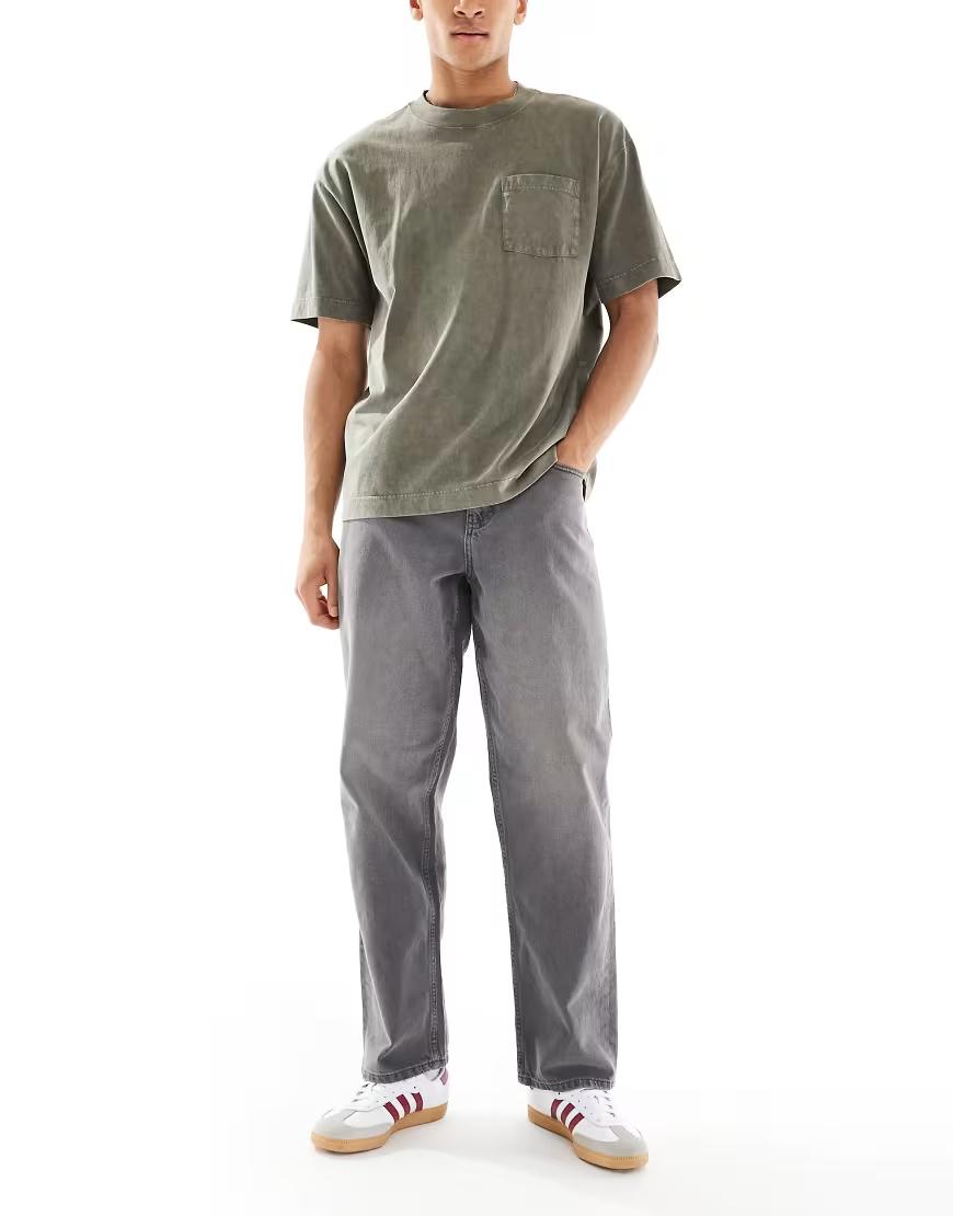 SZARE SPODNIE JEANS