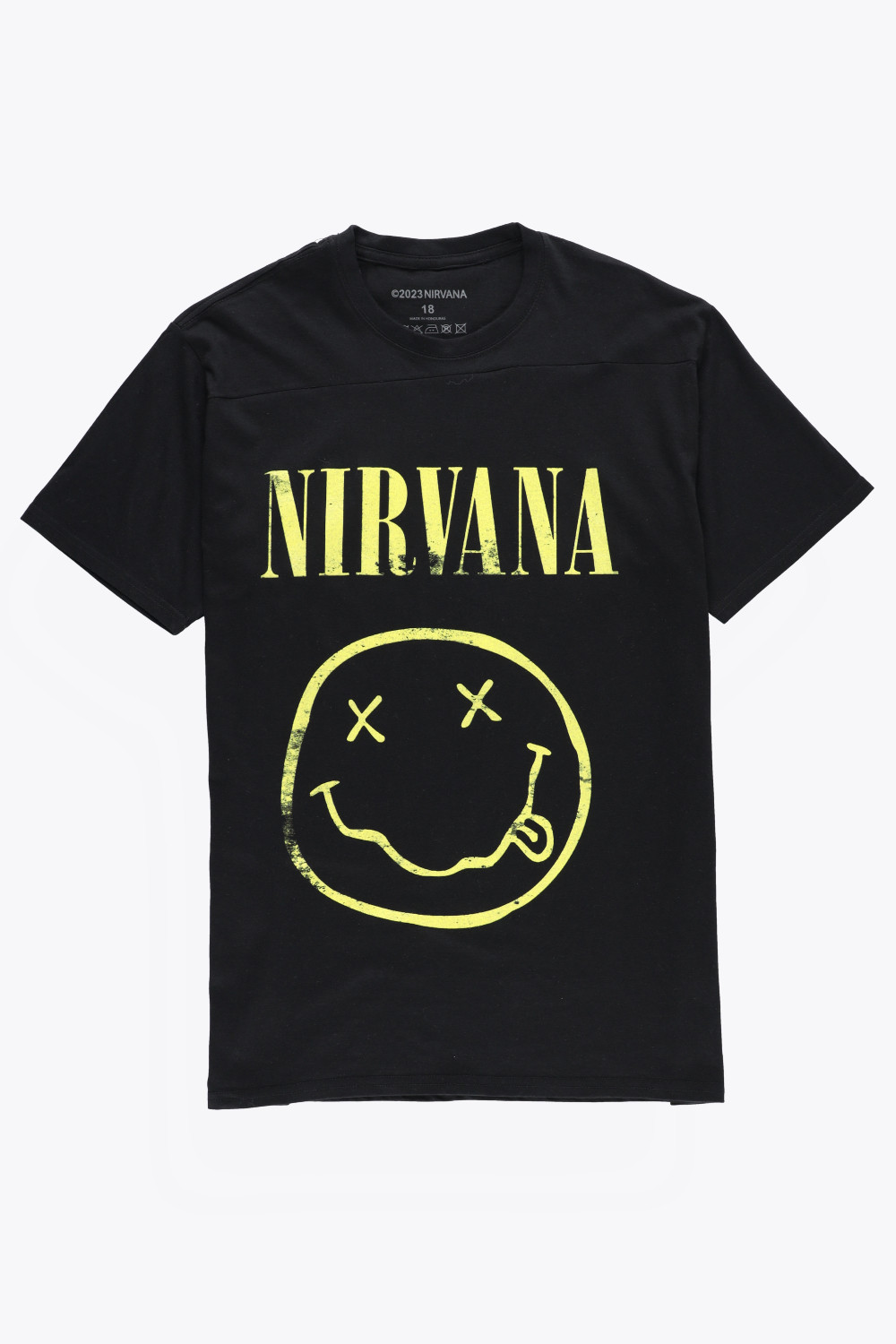 CZARNY T-SHIRT NADRUK OVERSIZE NIRVANA