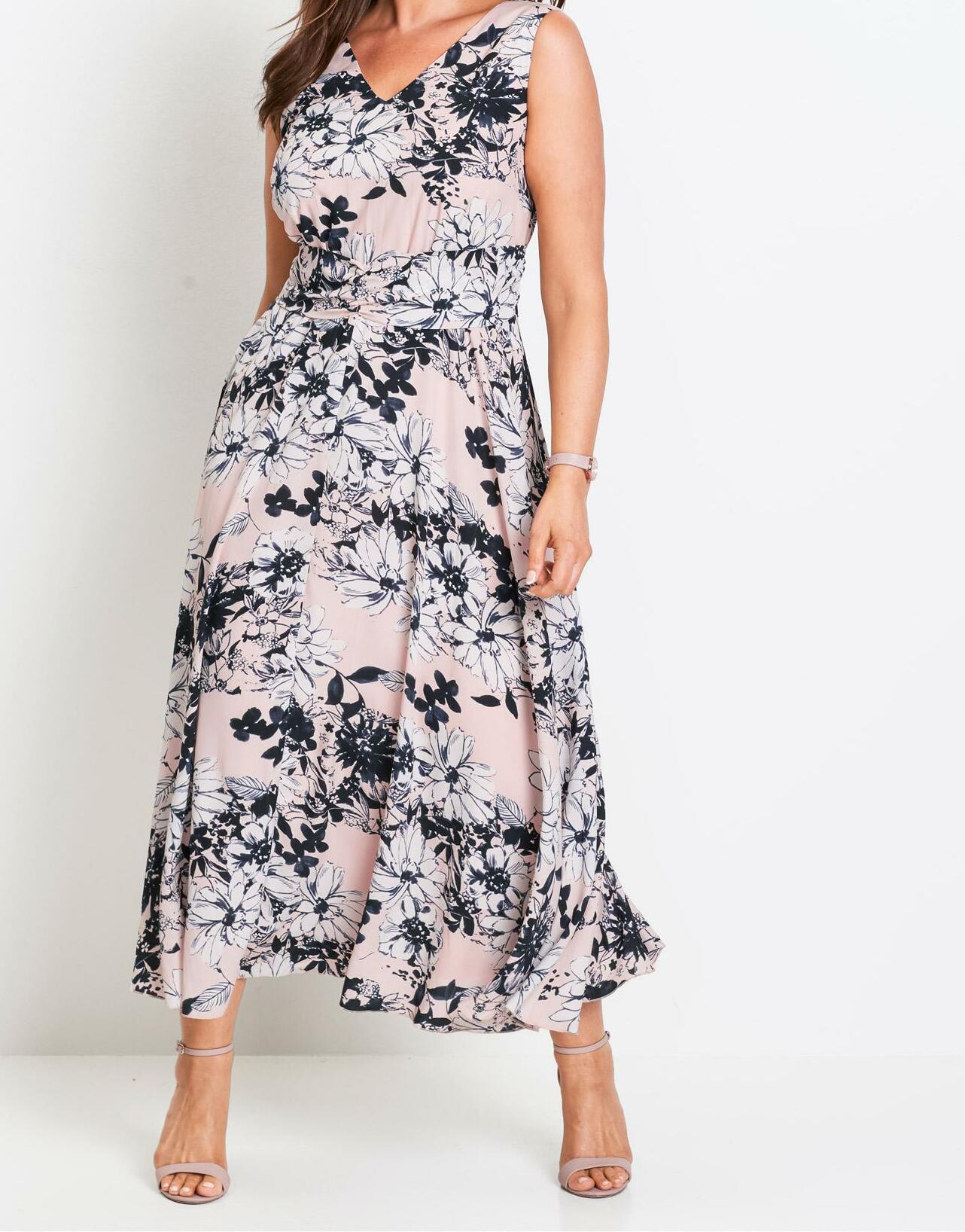 SUKIENKA MAXI W KWIATY
