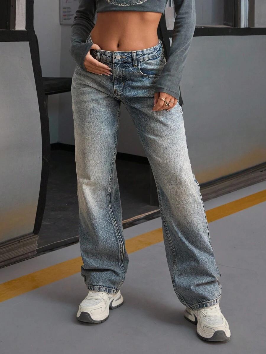 NIEBIESKIE SPODNIE JEANS