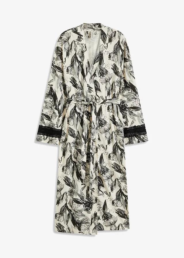 SZLAFROK KIMONO Z WISKOZĄ