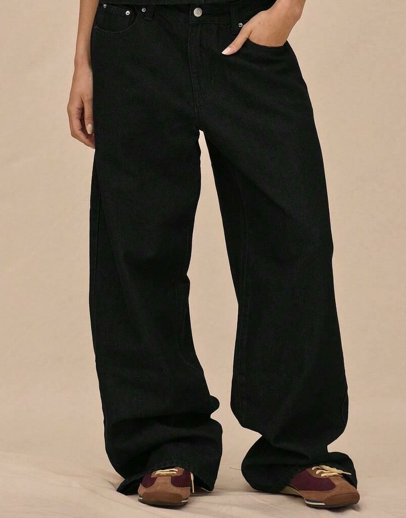 CZARNE SPODNIE JEANS