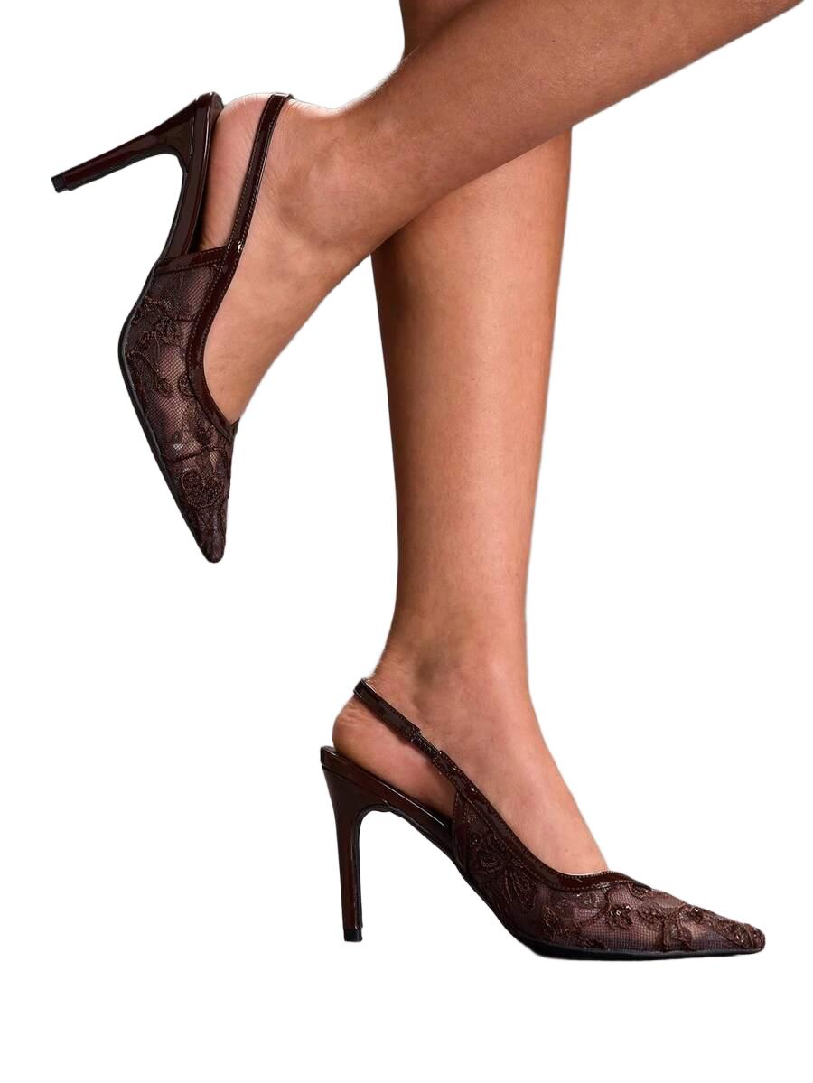 BUTY SZPILKI Z KORONKĄ 
