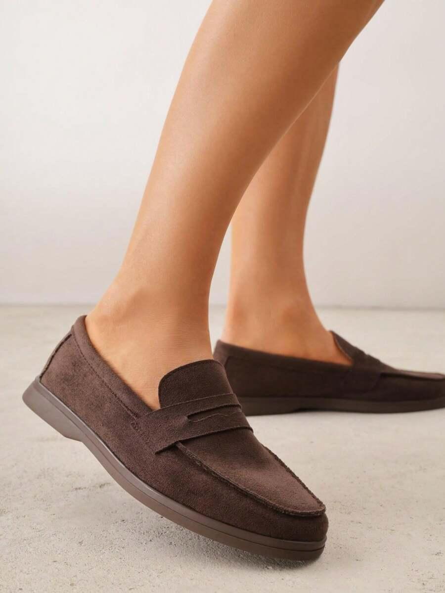 BRĄZOWE MOKASYNY CASUAL 