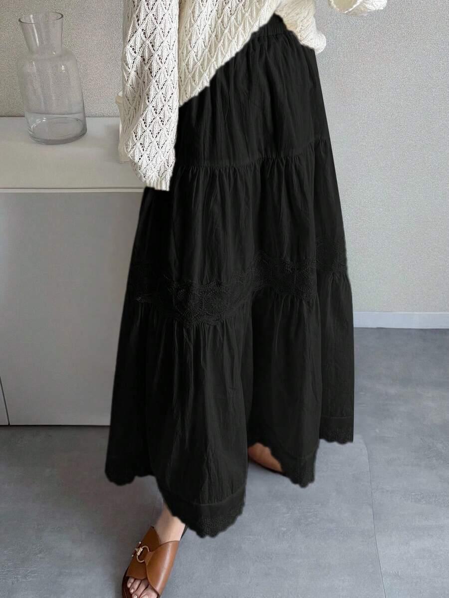 CZARNA MAXI SPÓDNICA