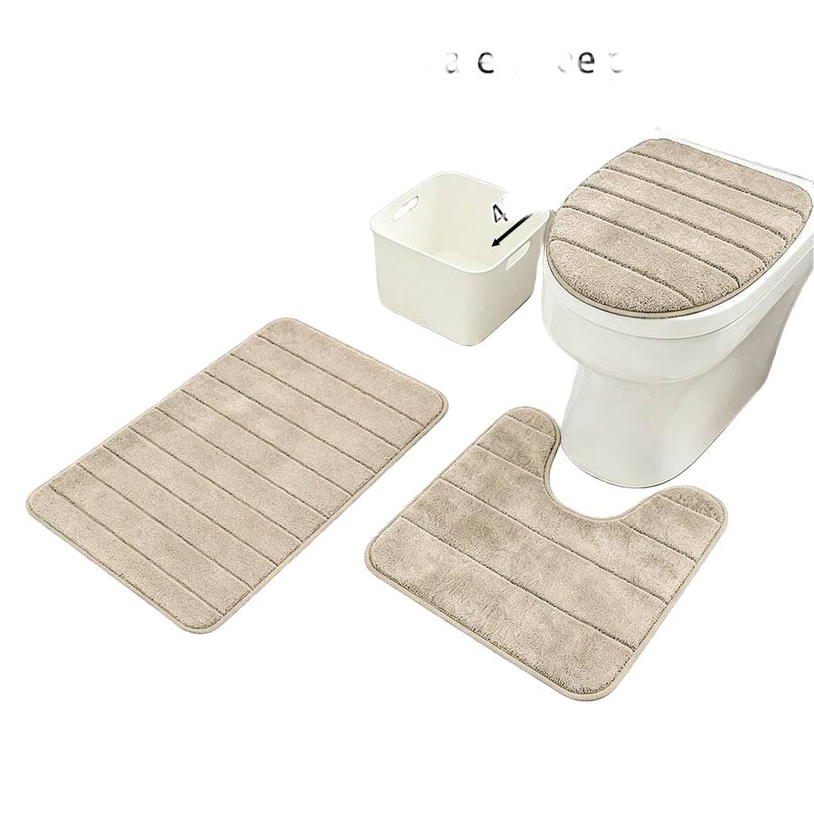 beżowe dywaniki łazienkowe 3 pack