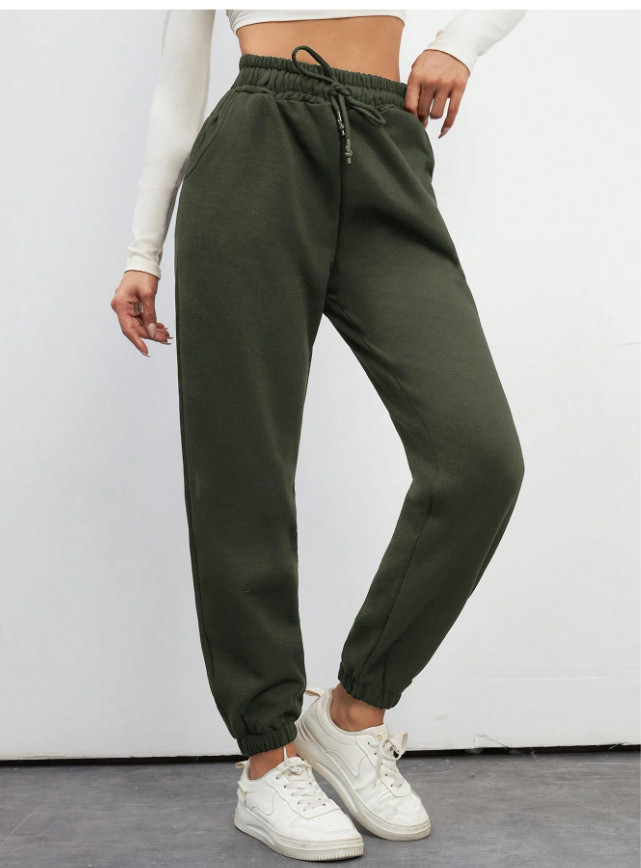 ZIELONE SPODNIE DRESOWE 