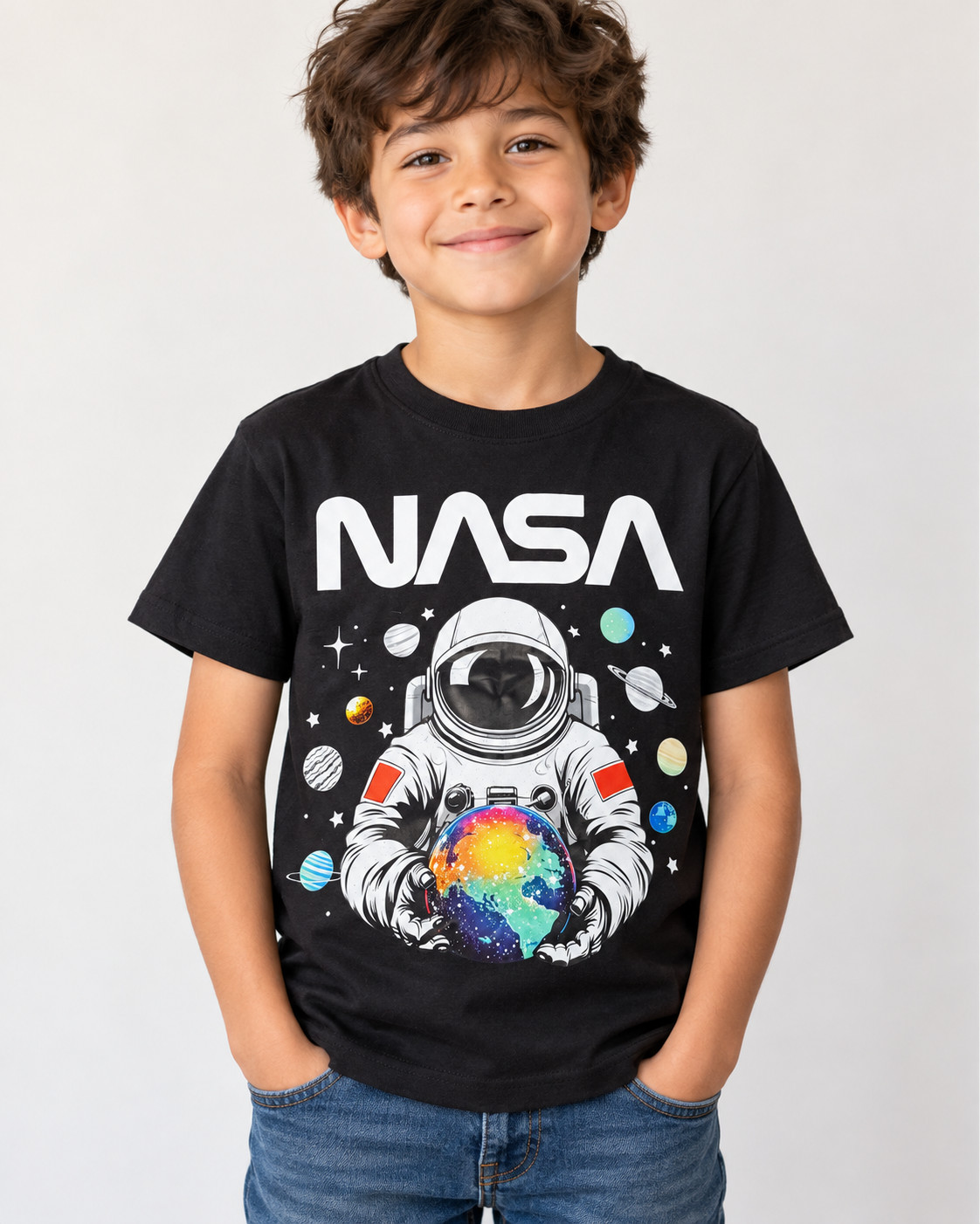 czarny t-shirt nadruk