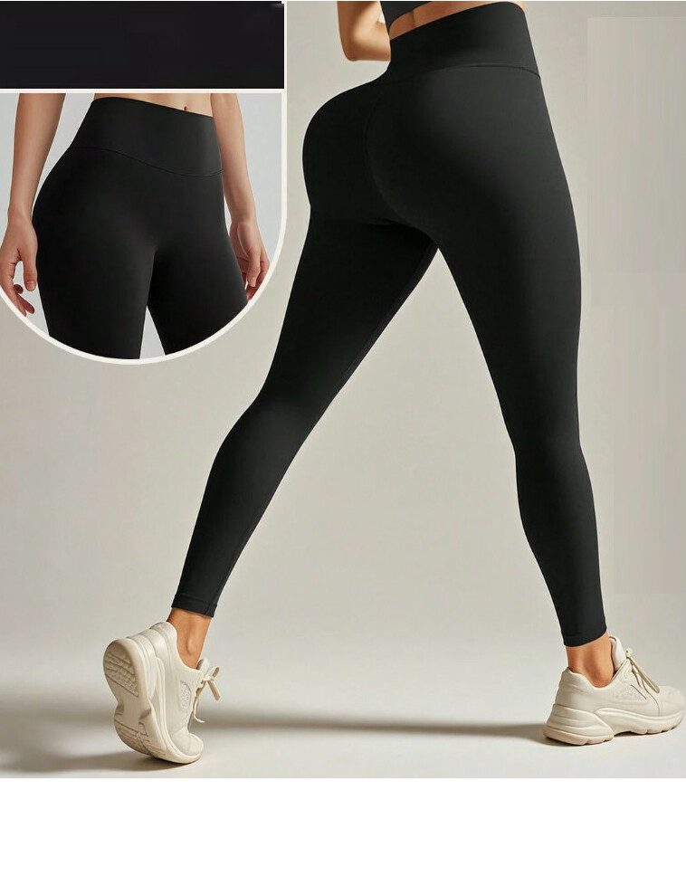 czarne legginsy sportowe