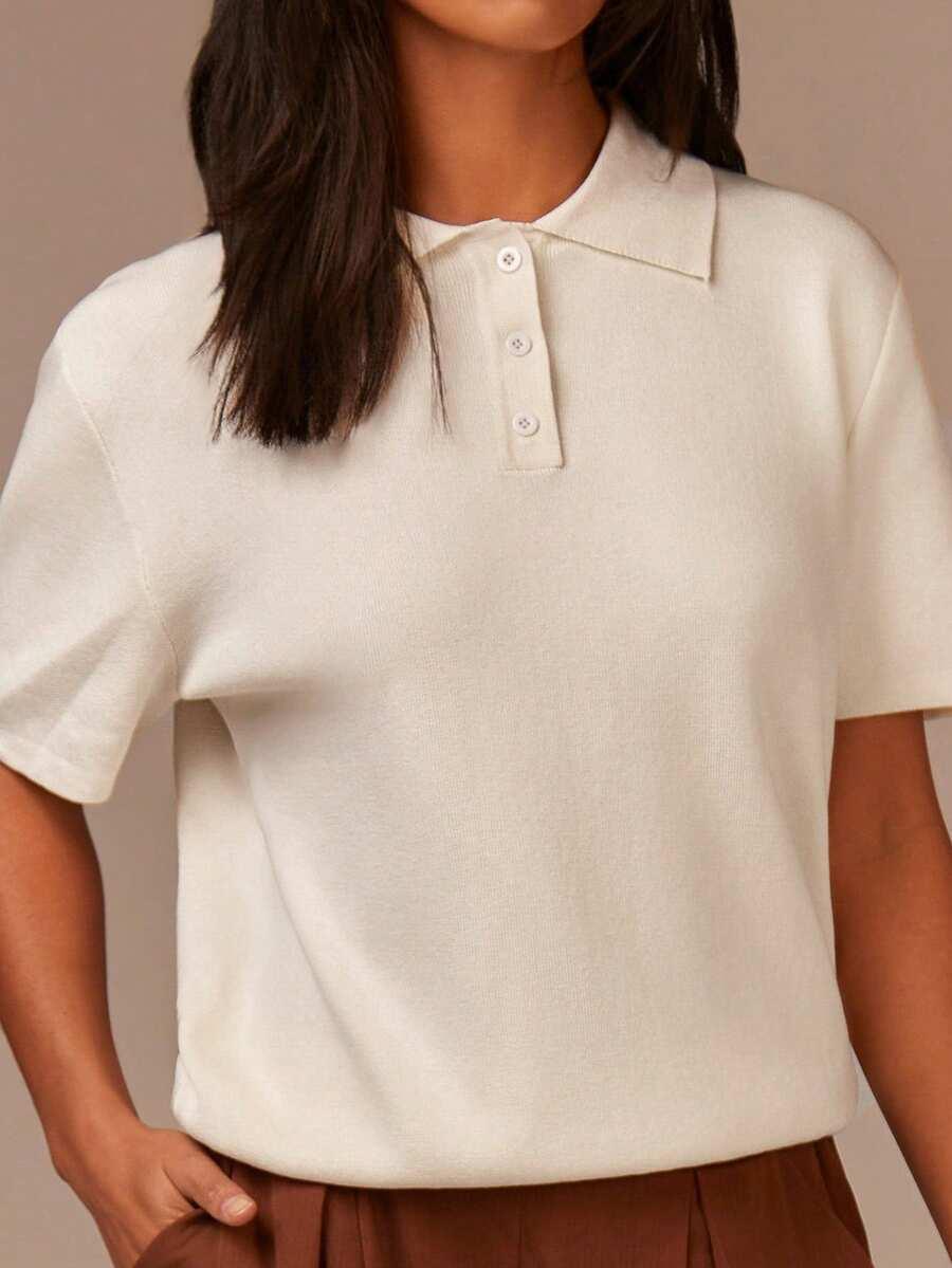 beżowa koszulka polo