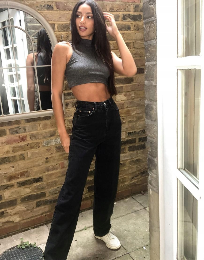 CZARNE SPODNIE JEANS
