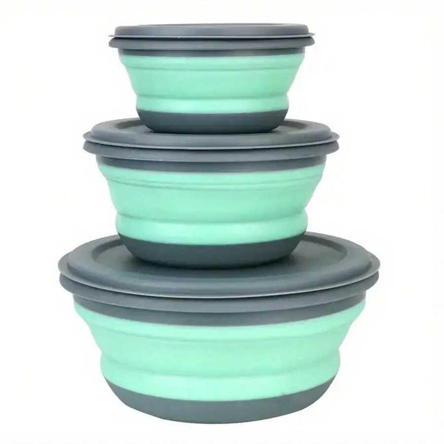 silikonowe pudełka z pokrywką 3-pack