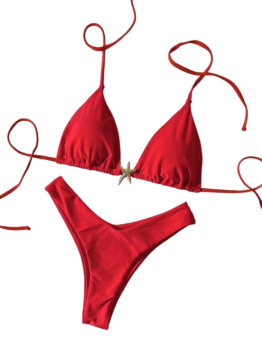 STRÓJ KĄPIELOWY BIKINI Z RAMIĄCZKAMI TYPU SPAGHETTI