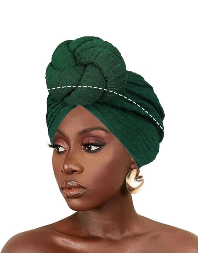 zielony turban na głowę