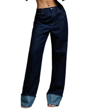 GRANATOWE SPODNIE JEANS
