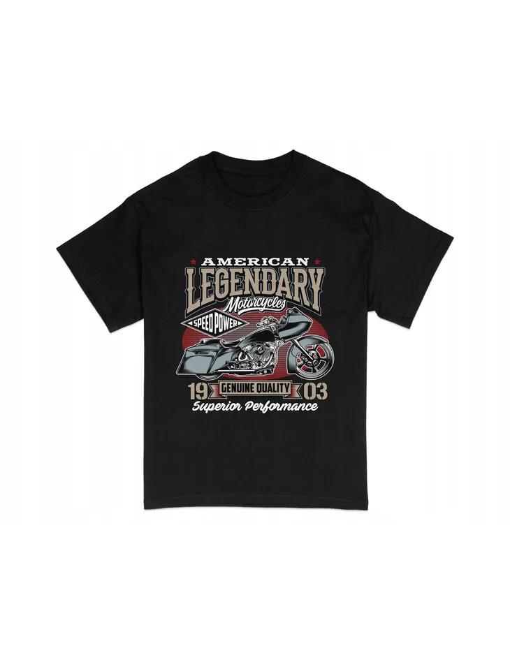 czarny t-shirt nadruk