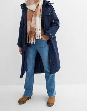 PŁASZCZ DAMSKI PLUS SIZE DŁUGOŚĆ DO POŁOWY ŁYDKI 