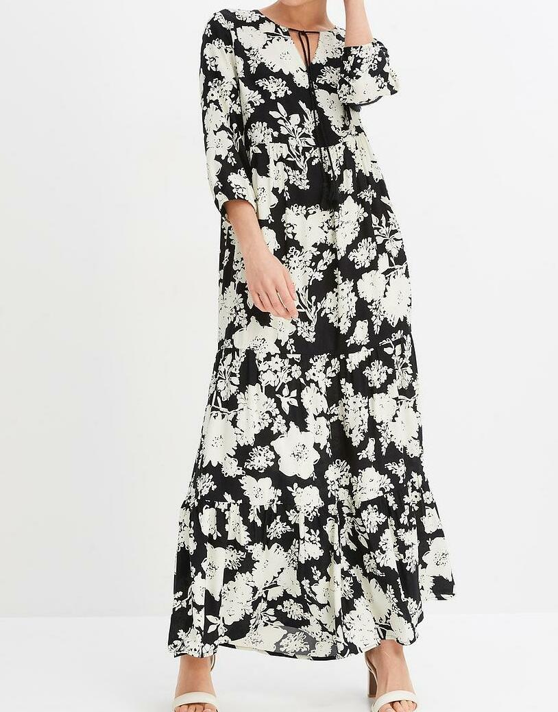 SUKIENKA MAXI W KWIATY