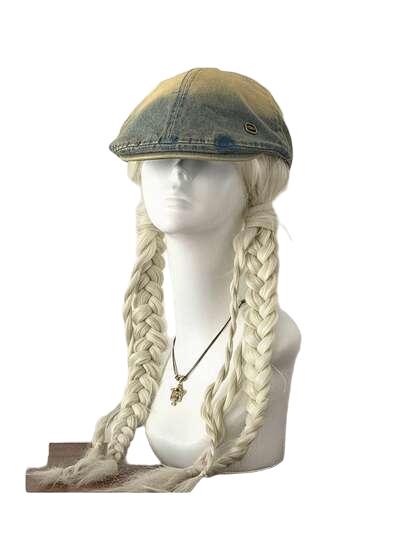 beret z daszkiem jeans