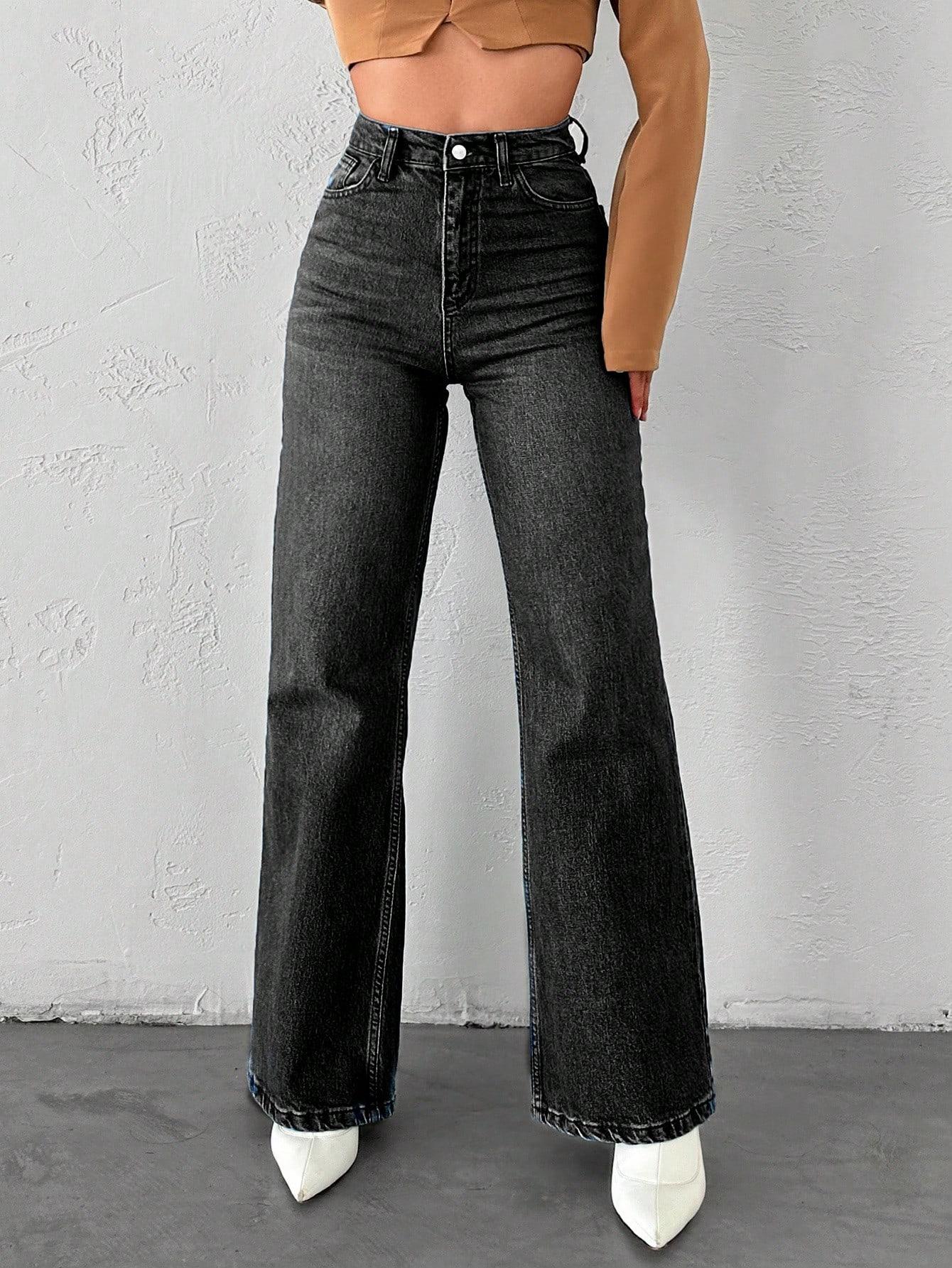 CZARNE SPODNIE JEANS