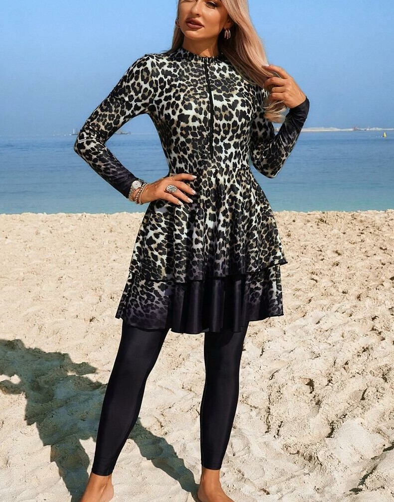 DWUCZĘŚCIOWY STRÓJ KĄPIELOWY ANIMAL PRINT