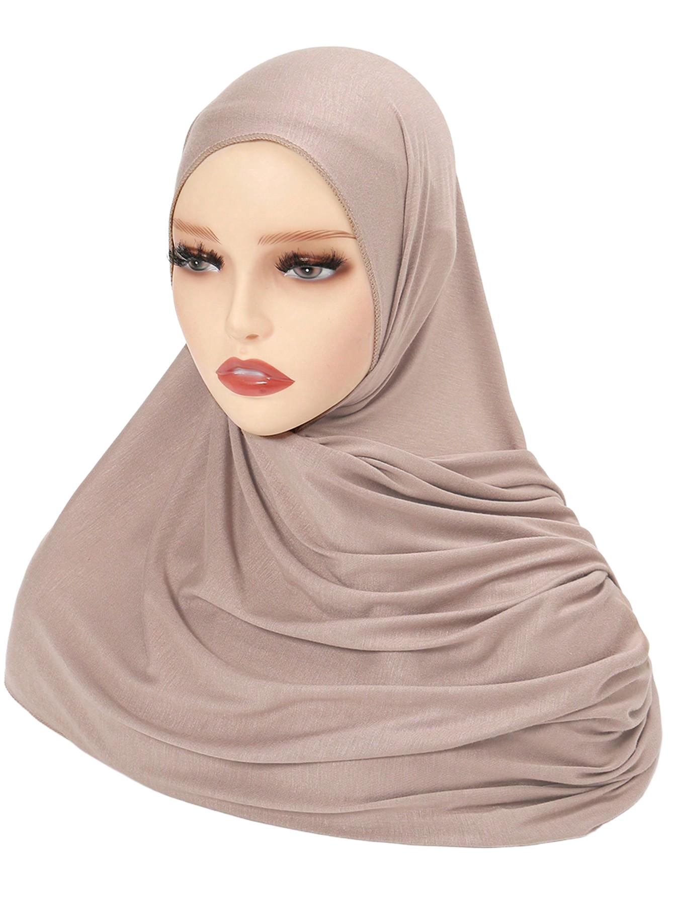 BEŻOWY TURBAN NA GŁOWĘ